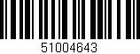 Código de barras (EAN, GTIN, SKU, ISBN): '51004643'
