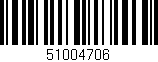 Código de barras (EAN, GTIN, SKU, ISBN): '51004706'