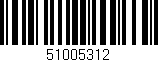 Código de barras (EAN, GTIN, SKU, ISBN): '51005312'