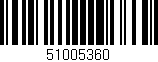 Código de barras (EAN, GTIN, SKU, ISBN): '51005360'