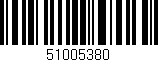 Código de barras (EAN, GTIN, SKU, ISBN): '51005380'