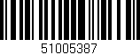 Código de barras (EAN, GTIN, SKU, ISBN): '51005387'