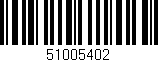 Código de barras (EAN, GTIN, SKU, ISBN): '51005402'