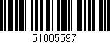 Código de barras (EAN, GTIN, SKU, ISBN): '51005597'