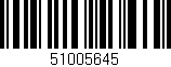 Código de barras (EAN, GTIN, SKU, ISBN): '51005645'