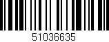 Código de barras (EAN, GTIN, SKU, ISBN): '51036635'