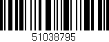 Código de barras (EAN, GTIN, SKU, ISBN): '51038795'