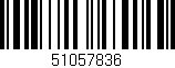 Código de barras (EAN, GTIN, SKU, ISBN): '51057836'