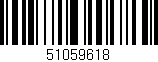 Código de barras (EAN, GTIN, SKU, ISBN): '51059618'