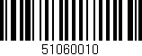 Código de barras (EAN, GTIN, SKU, ISBN): '51060010'
