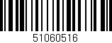Código de barras (EAN, GTIN, SKU, ISBN): '51060516'