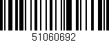 Código de barras (EAN, GTIN, SKU, ISBN): '51060692'