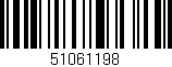 Código de barras (EAN, GTIN, SKU, ISBN): '51061198'