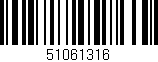 Código de barras (EAN, GTIN, SKU, ISBN): '51061316'