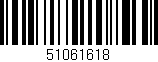 Código de barras (EAN, GTIN, SKU, ISBN): '51061618'