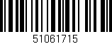 Código de barras (EAN, GTIN, SKU, ISBN): '51061715'