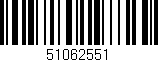 Código de barras (EAN, GTIN, SKU, ISBN): '51062551'