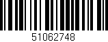 Código de barras (EAN, GTIN, SKU, ISBN): '51062748'