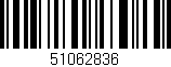 Código de barras (EAN, GTIN, SKU, ISBN): '51062836'
