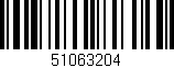 Código de barras (EAN, GTIN, SKU, ISBN): '51063204'