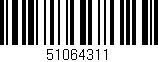 Código de barras (EAN, GTIN, SKU, ISBN): '51064311'