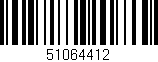 Código de barras (EAN, GTIN, SKU, ISBN): '51064412'