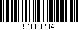 Código de barras (EAN, GTIN, SKU, ISBN): '51069294'