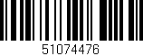 Código de barras (EAN, GTIN, SKU, ISBN): '51074476'