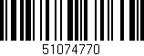 Código de barras (EAN, GTIN, SKU, ISBN): '51074770'