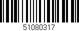 Código de barras (EAN, GTIN, SKU, ISBN): '51080317'