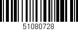 Código de barras (EAN, GTIN, SKU, ISBN): '51080728'