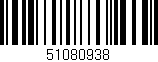 Código de barras (EAN, GTIN, SKU, ISBN): '51080938'