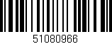 Código de barras (EAN, GTIN, SKU, ISBN): '51080966'