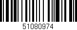 Código de barras (EAN, GTIN, SKU, ISBN): '51080974'