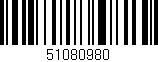 Código de barras (EAN, GTIN, SKU, ISBN): '51080980'