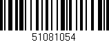 Código de barras (EAN, GTIN, SKU, ISBN): '51081054'