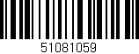 Código de barras (EAN, GTIN, SKU, ISBN): '51081059'