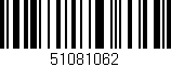 Código de barras (EAN, GTIN, SKU, ISBN): '51081062'