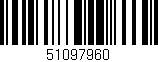Código de barras (EAN, GTIN, SKU, ISBN): '51097960'