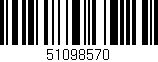 Código de barras (EAN, GTIN, SKU, ISBN): '51098570'