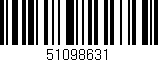 Código de barras (EAN, GTIN, SKU, ISBN): '51098631'