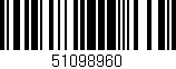 Código de barras (EAN, GTIN, SKU, ISBN): '51098960'