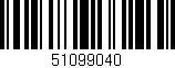 Código de barras (EAN, GTIN, SKU, ISBN): '51099040'
