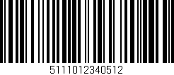 Código de barras (EAN, GTIN, SKU, ISBN): '5111012340512'
