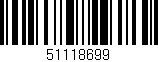 Código de barras (EAN, GTIN, SKU, ISBN): '51118699'