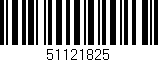 Código de barras (EAN, GTIN, SKU, ISBN): '51121825'