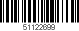 Código de barras (EAN, GTIN, SKU, ISBN): '51122699'