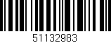 Código de barras (EAN, GTIN, SKU, ISBN): '51132983'