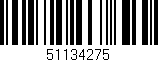 Código de barras (EAN, GTIN, SKU, ISBN): '51134275'