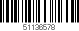 Código de barras (EAN, GTIN, SKU, ISBN): '51136578'